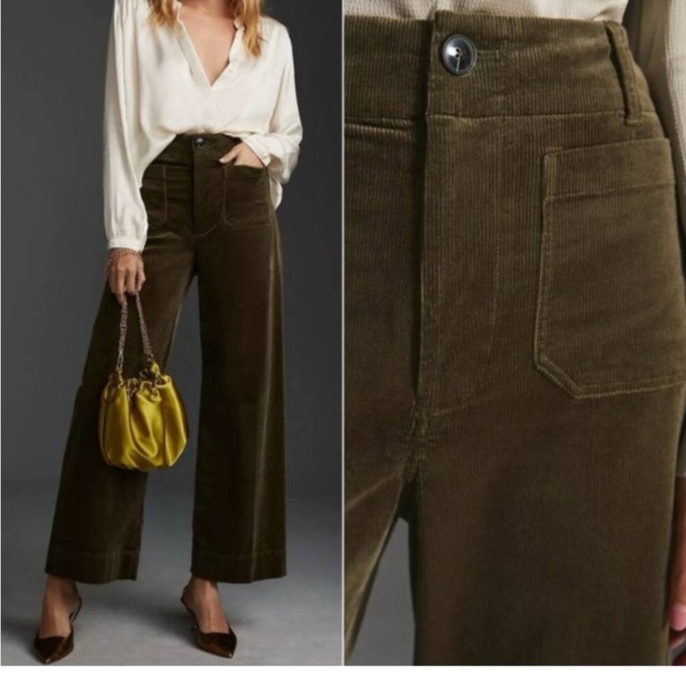MAEVE by Anthropologie - Colette Crop Wide Leg Corduroy pants